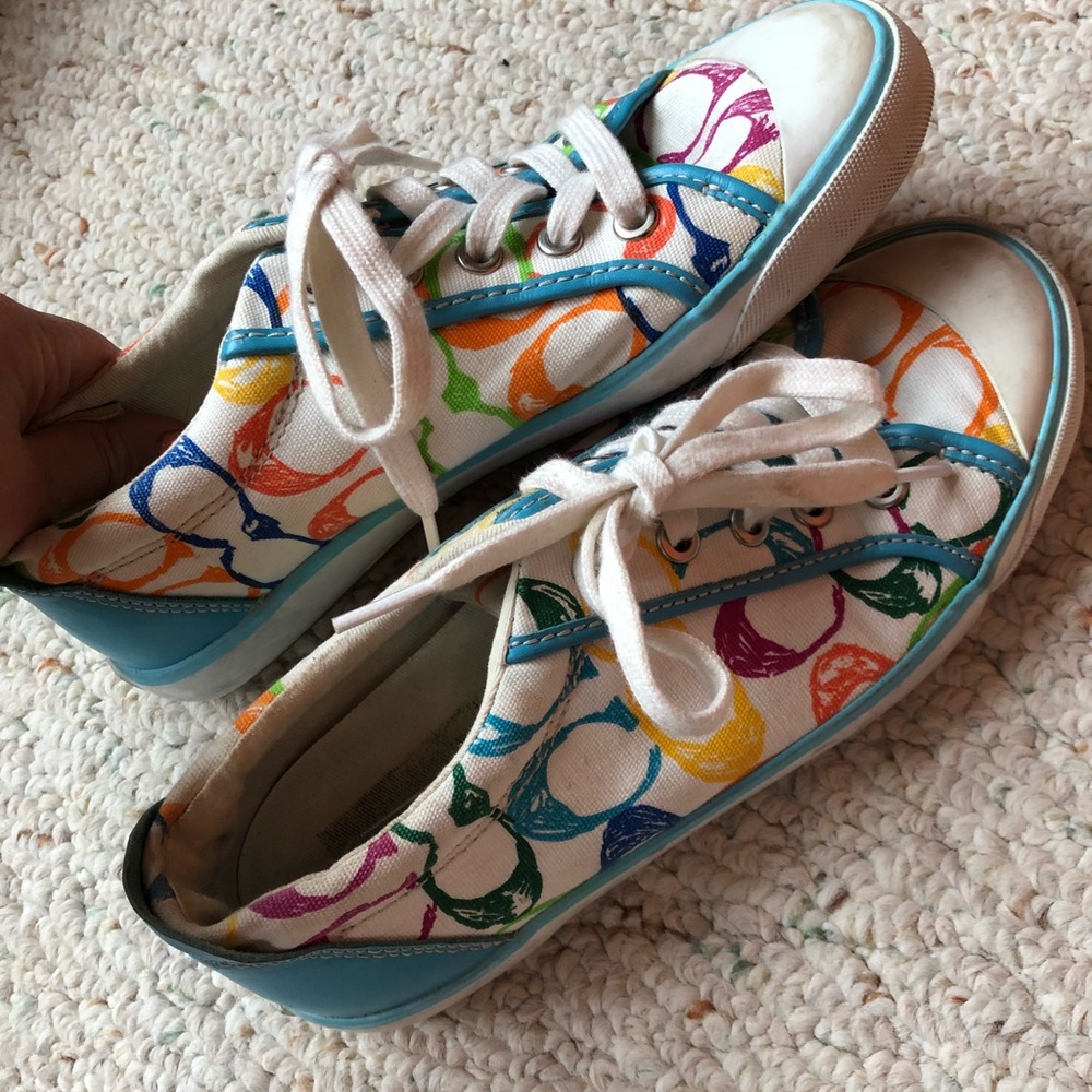 Multicolored coach sneakers